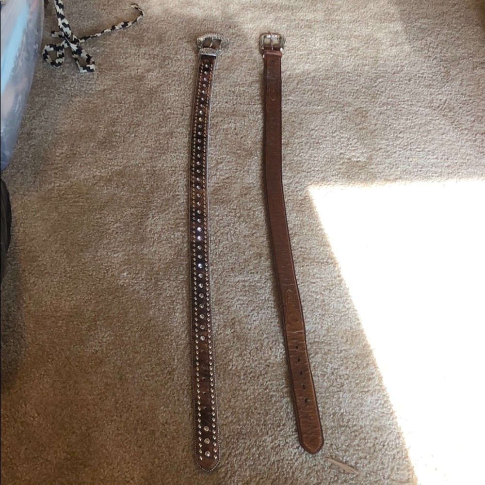 Two genuine leather belts
